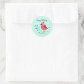 Kerst Feestdagen Kardinaal Custom Gift Mailing Ronde Sticker (Tas)