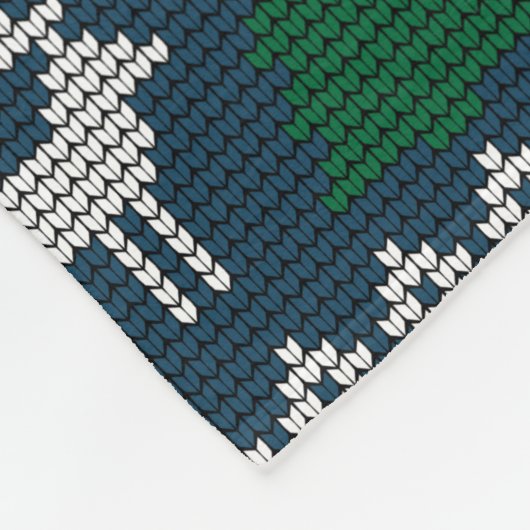 Kerst Feestdagen Knit Look Pattern Gepersonaliseer Fleece Deken (Hoek)