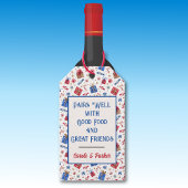 Kerst Feestdagen Label voor Gifting Drankfles Cadeaulabel