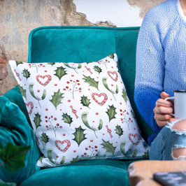 Kerst Feestdagen Mistletoe Holly Candy Canes Kussen