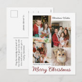 Kerst feestdagen Moderne Typografie Fotocollage (Voorkant / Achterkant)