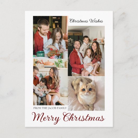 Kerst feestdagen Moderne Typografie Fotocollage (Voorkant)