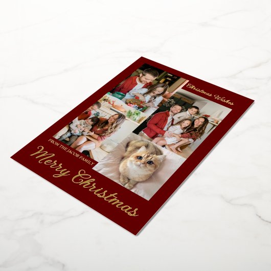 Kerst feestdagen Moderne Typografie Fotocollage (Gedraaid)