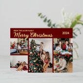 Kerst feestdagen Moderne Typografie Fotocollage (Staand Voorkant)