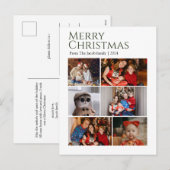 Kerst feestdagen Moderne Typografie Fotocollage (Voorkant / Achterkant)