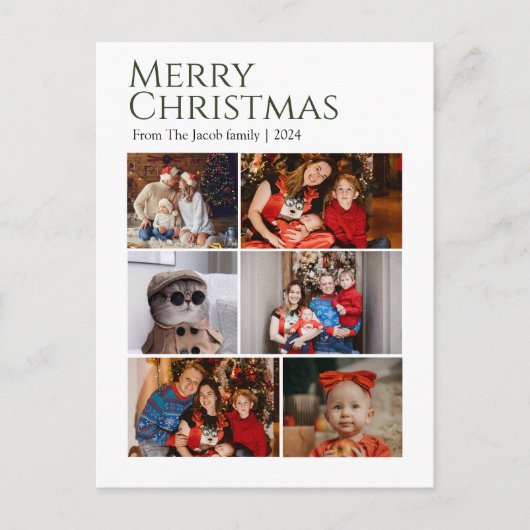 Kerst feestdagen Moderne Typografie Fotocollage (Voorkant)