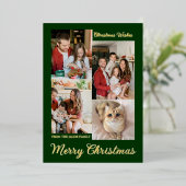 Kerst feestdagen Moderne Typografie Fotocollage (Staand Voorkant)