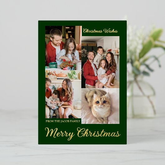 Kerst feestdagen Moderne Typografie Fotocollage (Staand Voorkant)