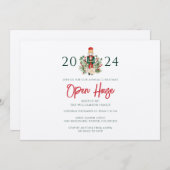 Kerst Feestdagen Notenkraker Open House Party Kaart (Voorkant / Achterkant)