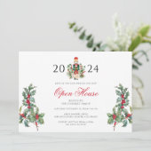 Kerst Feestdagen Notenkraker Open Huis Kaart (Staand voorkant)