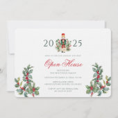 Kerst Feestdagen Notenkraker Red Berries Party Kaart (Voorkant)