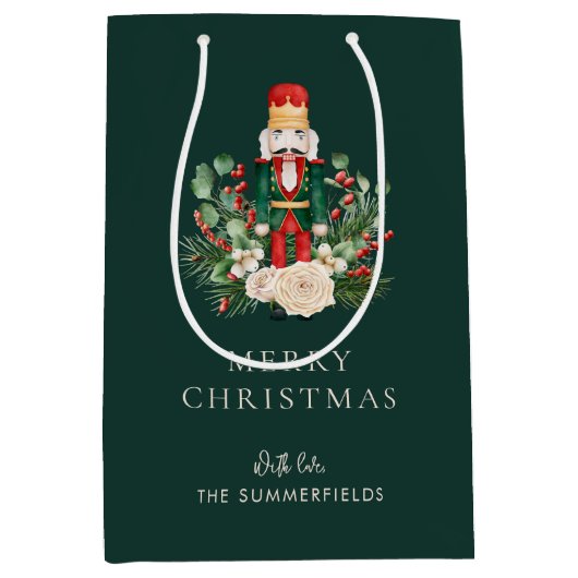 Kerst Feestdagen Notenkraker Script Familie Aangep Medium Cadeauzakje (Voorkant)