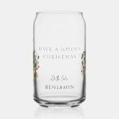 Kerst Feestdagen Notenkraker Script gepersonalisee Blikvorm Glas (Links)