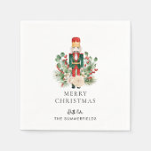 Kerst Feestdagen Notenkraker Script Paper Servet (Voorkant)