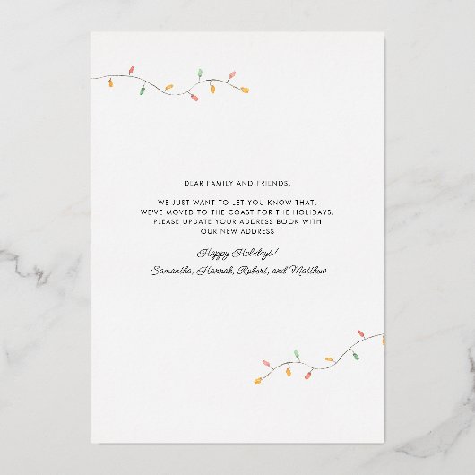 Kerst Feestdagen Palmboom Bewegende aankondiging (Achterkant)