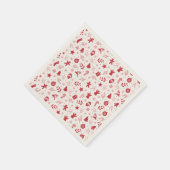 Kerst Feestdagen Patroon Familie Party Papier Servet (Hoek)