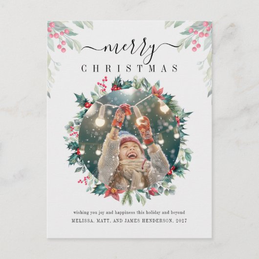 Kerst Feestdagen Rode bessen Foto (Voorkant)