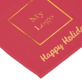 Kerst feestdagen rood goud salon business logo korte tafelloper (Hoek)