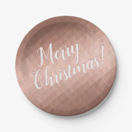 Kerst-feestdagen roos gouden metalen vormgeving papieren bordje