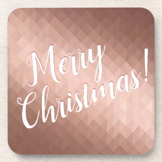 Kerst-feestdagen roos gouden vormgeving bier onderzetter (Voorkant)