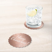 Kerst-feestdagen roos gouden vormgeving kartonnen onderzetters (Insitu)