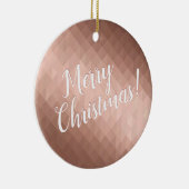 Kerst-feestdagen roos gouden vormgeving keramisch ornament (Rechts)