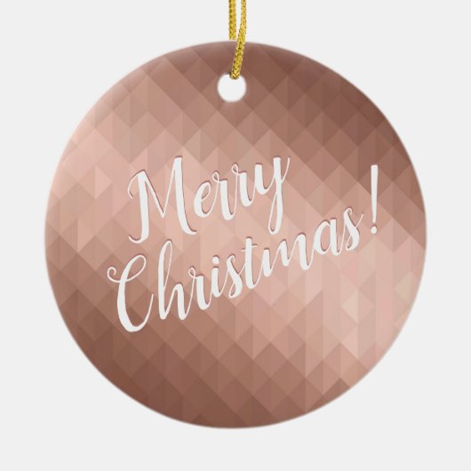 Kerst-feestdagen roos gouden vormgeving keramisch ornament (Voorkant)