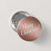 Kerst-feestdagen roos gouden vormgeving ronde button 3,2 cm (Voorkant /achterkant)