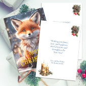 Kerst Feestdagen Schattige Winter Red Fox Christma Feestdagenkaart
