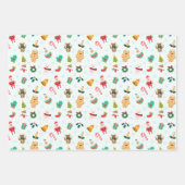 Kerst Feestdagen Schattige Winter Santa Sneeuwman  Inpakpapier Vel (Voorkant 2)