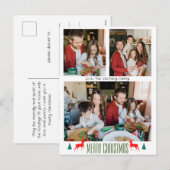 Kerst feestdagen Script Familie drie foto (Voorkant / Achterkant)