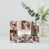Kerst feestdagen Script Familie Fotocollage (Staand voorkant)