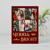 Kerst feestdagen Script Familie Fotocollage (Staand Voorkant)