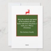 Kerst feestdagen Script Familie Fotocollage Feestdagenkaart (Achterkant)