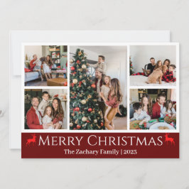 Kerst feestdagen Script Familie Fotocollage Feestdagenkaart