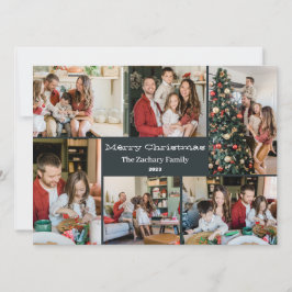 Kerst feestdagen Script Familie Fotocollage Feestdagenkaart