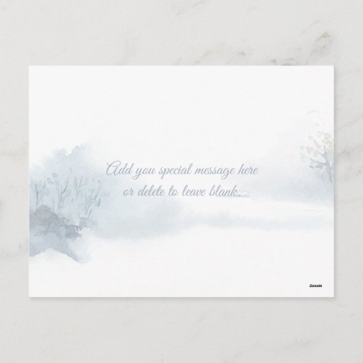 Kerst Feestdagen Winter Fox Elegant Eenvoudig (Achterkant)