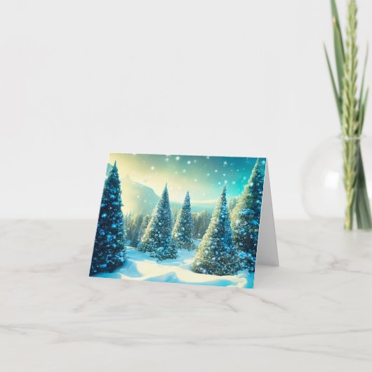 Kerst Feestdagen Winter Wonderland Personaliseren Kaart (Voorkant)