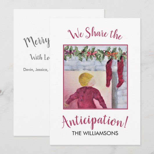 kerst feestdagenkaart (Voorkant / Achterkant)