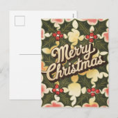 kerst feestdagenkaart (Voorkant / Achterkant)