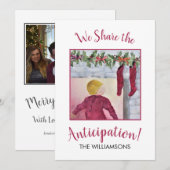 kerst feestdagenkaart (Voorkant / Achterkant)