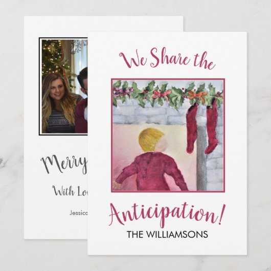 kerst feestdagenkaart (Voorkant / Achterkant)