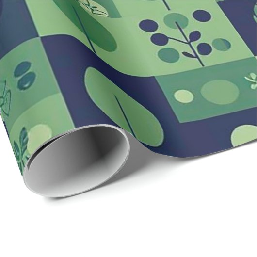 Kerst feestelijk patroon cadeaupapier (Rol Hoek)