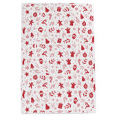 Kerst feestelijk patroon elegant medium cadeauzakje (Voorkant)