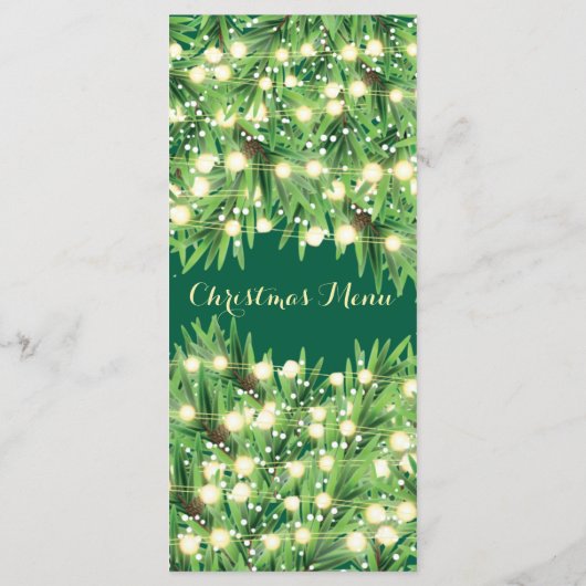 Kerst Feestelijke feestdag diner of evenement Menu (Achterkant)