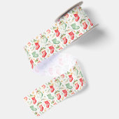 Kerst feestelijke kousen satijnen lint (Achterkant)