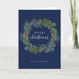 Kerst Feestelijke Krans Niet Foto gevouwen kaart
