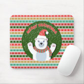 Kerst Feestelijke patronen met Teddy Bear Muismat (Met muis)