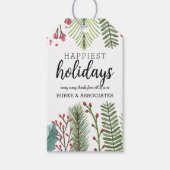 Kerst Feestelijke Persoonlijke Bladversiering Cadeaulabel (Voorkant)