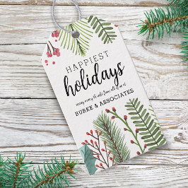 Kerst Feestelijke Persoonlijke Bladversiering Cadeaulabel